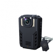 普法眼 DSJ-PF5 现场执法记录仪3400万相素高清红外夜视WIFI可连接手机摄像影机配吸盘支架 黑色 内置128G