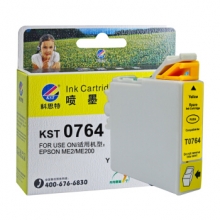 科思特T0764 墨盒 适用爱普生喷墨打印机 ME2 ME200 C58 CX280  黄色Y