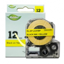 艾洁  爱普生 12mm黄底黑字标签色带  适用EPSON LW300;LW400;LW700;LW600P;LW1000P LK-4YBP
