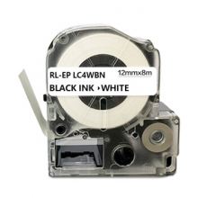艾洁 爱普生 12mm白底黑字标签色带 适用EPSON LW300;LW400;LW700;LW600P;LW1000P LK-4WBN