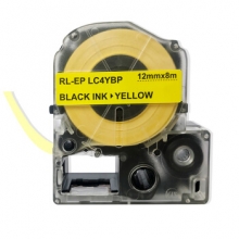 艾洁  爱普生 12mm黄底黑字标签色带  适用EPSON LW300;LW400;LW700;LW600P;LW1000P LK-4YBP