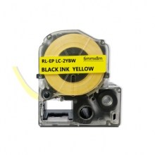 艾洁 爱普生 6mm黄底黑字标签色带 适用EPSON LW400;LW700;LW600P;LW1000P;LWZ900 LK-2YBP
