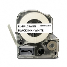 艾洁 爱普生  18mm白底黑字标签色带  适用EPSON LW400;LW700;LW600P;LW1000P LK-5WBN