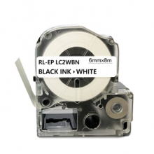 e代经典 爱普生6mm白底黑字标签色带 适用EPSON LW400;LW700;LW600P;LW1000P;LWZ900 LK-2WBN