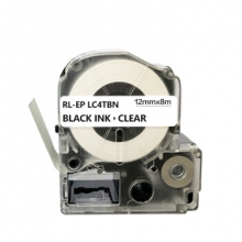 e代经典 爱普生12mm透明底黑字标签色带 适用EPSON LW300;LW400;LW700;LW600P;LW1000P LK-4TBW