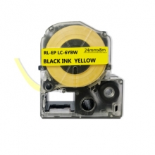 e代经典 爱普生24mm黄底黑字标签色带 适用EPSON LW600P;LW700;锦宫SR530C;SR550CC LK-6YBP