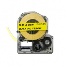 e代经典 爱普生36mm黄底黑字标签色带 适用EPSON LW1000P;锦宫SR900C LK-7YBP
