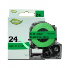 e代经典 爱普生24mm绿底黑字标签色带 适用EPSON LW600P;LW700;锦宫SR530C;SR550CC LK-6GBP