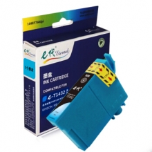 e代经典 T1432墨盒T143墨盒蓝色 适用爱普生EPSON WF-7511 7521 3011打印机