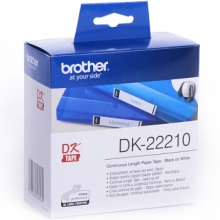 兄弟（brother）DK-22210 标签色带29mm*30.48m白底/黑字(纸质)热敏标签打印纸不干胶