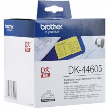 兄弟（brother）DK-44605 标签色带62mm*30.48m黄底/黑字(易揭纸质)热敏标签打印纸不干胶