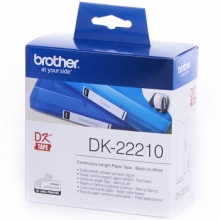 兄弟（brother）DK-22210 标签色带29mm*30.48m白底/黑字(纸质)热敏标签打印纸不干胶