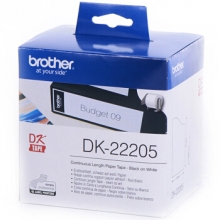 兄弟（brother）DK-22205 标签色带62mm*30.48m白底/黑字(纸质)热敏标签打印纸不干胶