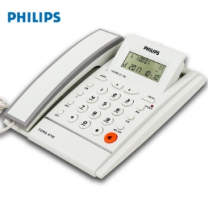 飞利浦（PHILIPS） CORD042 来电显示电话机  20部/箱 (白色)