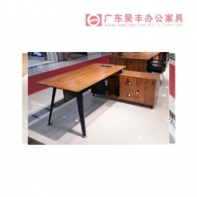 昊丰  FZ-1403   办公桌   整体尺寸；1400*1200*750mm,主台桌1400*700*750mm, 副台桌：1200*400*720mm