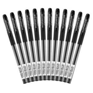 晨光(M&G)文具0.38mm黑色中性笔 全针管签字笔 水晶系列水笔 12支/盒AGP63201 （计价单位：支）