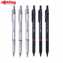 红环（Rotring）自动铅笔金属伸缩头活动笔 活动铅笔 0.5mm 黑色