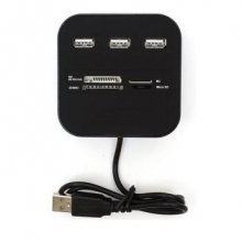 酷比客 L-CUBIC USB集线器 LCHC01BK 3口 USB2.0 (黑色) 带读卡器