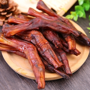 邵阳县易老头腊鸭脚10个 250g±50g柴火烟熏纯手工
