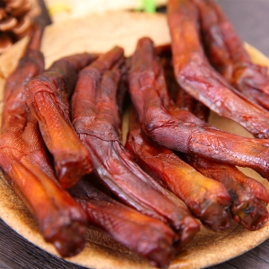 邵阳县易老头腊鸭脚10个 250g±50g柴火烟熏纯手工