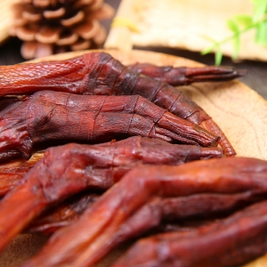 邵阳县易老头腊鸭脚10个 250g±50g柴火烟熏纯手工