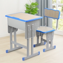 加厚款中小学生课桌椅 学校课桌椅 双立柱 颜色可选 尺寸：60cm*40cm