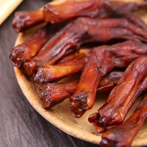 邵阳县易老头腊鸭脚10个 250g±50g柴火烟熏纯手工