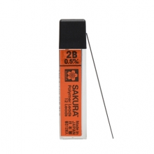 樱花(SAKURA) XK-5A 防断自动铅笔芯 0.5mm2B*12个（整盒装）