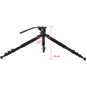 米泊 MTT702A 摄像机三脚架 带液压云台套装