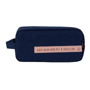 晨光（M&G） APBN3679 smile系列 深蓝色大号方形笔袋