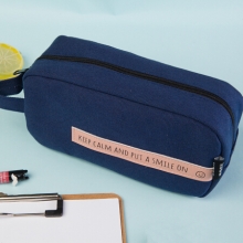 晨光（M&G） APBN3679 smile系列 深蓝色大号方形笔袋
