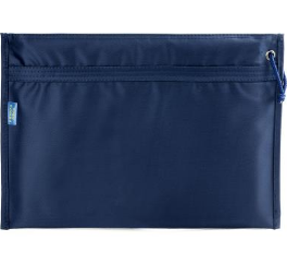 渡美（Dumei） NF-393 A4牛津布滑面双层拉链文件袋38.4*27.2cm 深蓝色