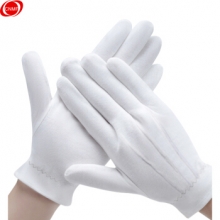 谋福CNMF 10871专业三筋交通指挥手套白手套 检阅阅兵手套 （三筋纯棉标准款 ）