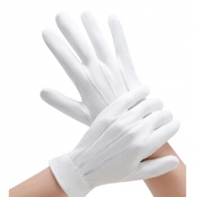 谋福CNMF 10871专业三筋交通指挥手套白手套 检阅阅兵手套 （三筋纯棉标准款 ）