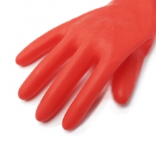 谋福 CNMF 8671乳胶光里手套 洗衣洗碗手套 清洁胶皮手套（45款 红色乳胶手套） 大号