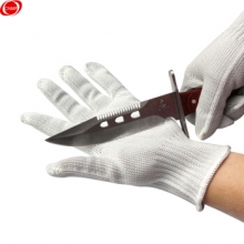 谋福CNMF 防割手套  防身防护钢丝手套防割户外登山战术手套劳保用品（白色防割款 均码）