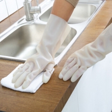 谋福1085 薄款丁腈橡胶手套 洗衣洗碗胶皮手套（食品手套 L号 2付/包）