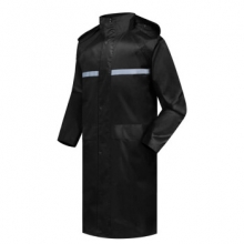 谋福 HD长款雨衣 黑色长款连体风衣式雨衣  4XL 3xl 2xl 尺码可选
