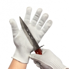 谋福CNMF L91822 防割手套 防刺手套 防身防护钢丝手套 （白色防割款 均码）