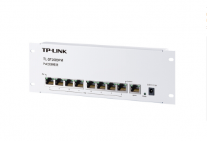 TP-LINK百兆以太网交换机POE供电监控线路分流光纤网络转换器 SF1009PM 8口百兆POE模块 56W