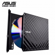 华硕(ASUS) 8倍速 USB2.0 外置DVD刻录机 移动光驱 黑色SDRW-08D2S-U 兼容苹果系统/SDRW-08D2S-U