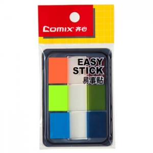 齐心（COMIX）D7009 抽取式荧光膜标签 20张/色 3条半色/包