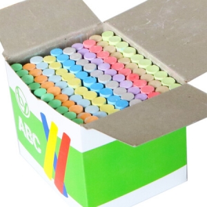 小质  绿板黑板报无尘粉笔 普通彩色粉笔（100支/盒）