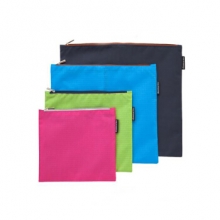 齐心（COMIX）A2156 A5单层彩色防水收纳袋文件袋 颜色随机