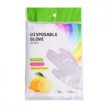 国产 一次性手套 塑料透明PE薄膜手套 100只/包
