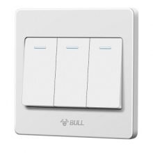 公牛(BULL) G07K312C G07系列开关插座 三开双控开关 86型面板白色 暗装