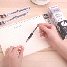 得力(deli S761 )0.7mm中性笔笔芯子弹头替芯 办公用品 黑色 单支