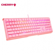 樱桃（Cherry）MX3.0S RGB G80-3874HUAEU-9 机械键盘 有线键盘  无钢板RGB灯效 粉色 黑轴