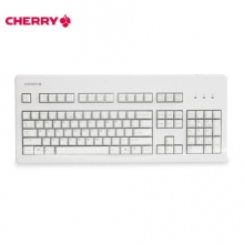 樱桃（Cherry）G80-3000LPCEU-0  有线键盘 全尺寸键盘 经典复古 白色 黑轴