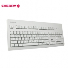 樱桃（Cherry）G80-3000LPCEU-0  有线键盘 全尺寸键盘 经典复古 白色 黑轴
